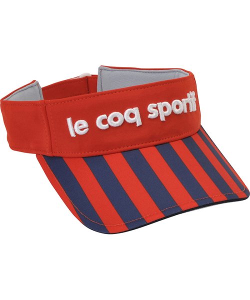 le coq sportif GOLF (ルコックスポルティフ（ゴルフ）)/ツバストライプサンバイザー【アウトレット】/オレンジ系