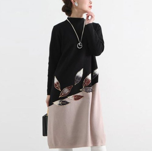 セール リーフ模様のコクーンニットワンピース サワアラモード Sawa A La Mode Magaseek セール リーフ模様のコクーンニットワンピース サワアラモード Sawa A La Mode Magaseek