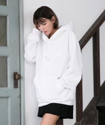 ALWAYS GOOD TIME NEW BASIC STORE(オールウェイグッドタイムニューベーシックストア)/【NEWHATTAN/ニューハッタン】ビッグシルエットスウェットプルオーバーパーカー/ホワイト