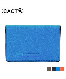 (CACT'A)(カクタ)/カクタ CACTA パスケース カードケース 二つ折り ID 定期入れ メンズ レディース 本革 CHIP BUSINESS CARD CASE グレー ネイビ/ブルー