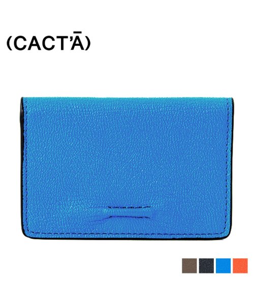 カクタ Cacta パスケース カードケース 二つ折り Id 定期入れ メンズ レディース 本革 Chip Business Card Case グレー ネイビ カクタ Cacta Magaseek