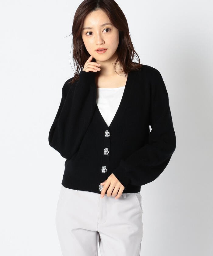 セール 66 Off ビジューボタンニットカーディガン ミッシュマッシュ Misch Masch Magaseek