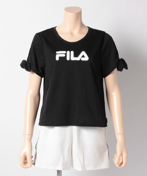 FILA(フィラ)/【ラン】水陸両用 袖リボンＴシャツ 水着 4点セット レディース/ブラック系