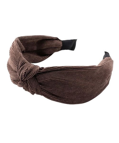 コーデュロイ素材が旬顔なターバン風カチューシャ クリームドット Cream Dot Magaseek