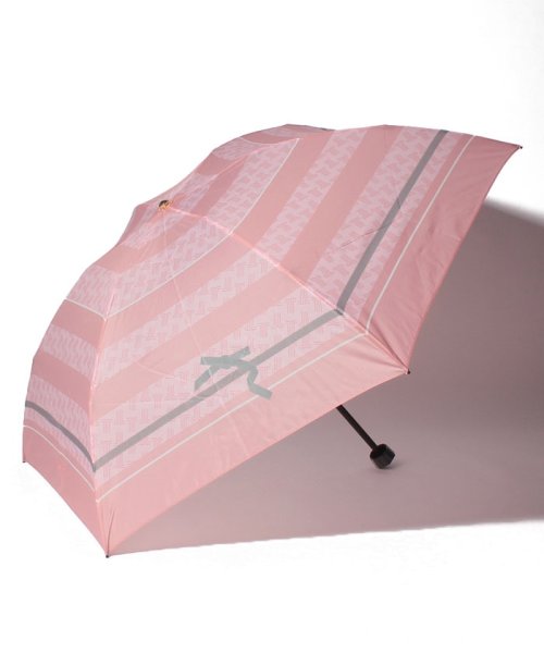 LANVIN en Bleu(umbrella)(ランバンオンブルー（傘）)/折りたたみ傘　プリントリボン/ピンク