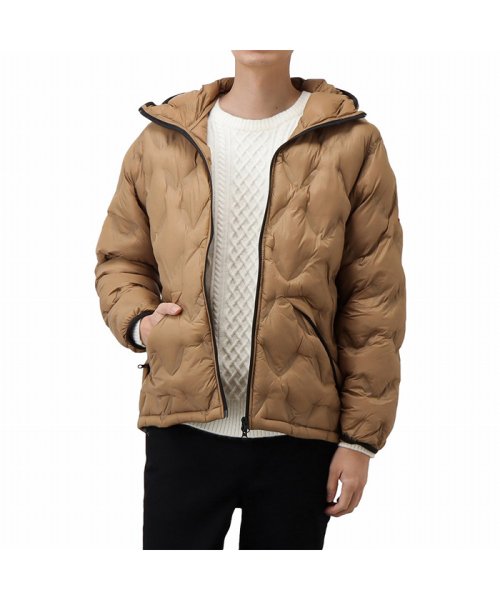 MAC HOUSE(men)(マックハウス（メンズ）)/WOODS ウッズ 中綿フードジャケット 2C5－5906－20FW/ベージュ