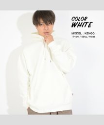 1111clothing(ワンフォークロージング)/ヘビーウェイト パーカー メンズ パーカー レディース usaコットン ビッグシルエット ビッグパーカー 無地 パーカー 裏起毛 プルパーカー 厚手 フード プ/ホワイト