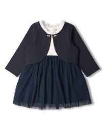 WILL MERY(ウィルメリー)/【子供服】 WILL MERY (ウィルメリー) カーディガン着てる風ワンピース 80cm～130cm N24307/ネイビー