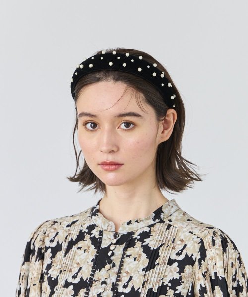 Chapeaud'O(Chapeaud’O)/Chapeau d' O Velvet Pearl Headband/ブラック