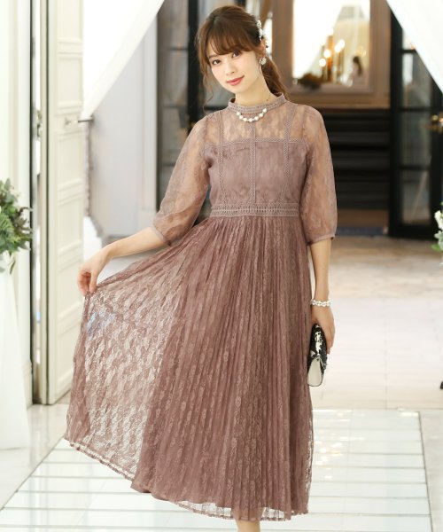 プリーツスカートバックリボンドレス プールヴー Pourvous Magaseek プリーツスカートバックリボンドレス プールヴー Pourvous Magaseek
