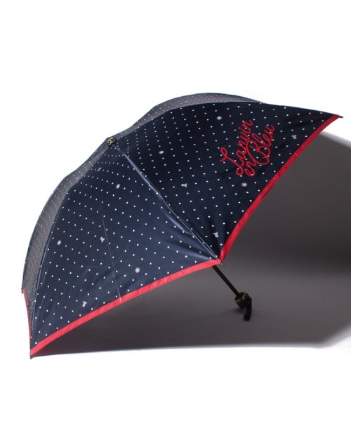 LANVIN en Bleu(umbrella)(ランバンオンブルー（傘）)/折りたたみ傘　クイックアーチ　ドット/ネイビーブルー