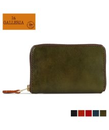 la GALLERIA(ラ ガレリア)/ラ ガレリア la GALLERIA 財布 二つ折り メンズ 青木鞄 本革 ラウンドファスナー LACTO WALLET キャメル レッド ブルー グリーン 2/グリーン