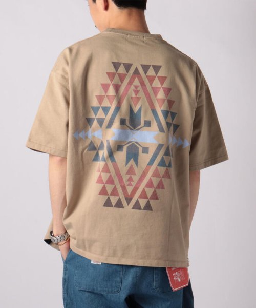 GLOSTER(GLOSTER)/【PENDLETON/ペンドルトン】Back Print Tee ビッグシルエット Tシャツ/ベージュ