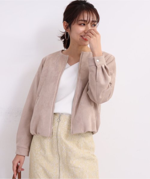 スエードノーカラージャケット ジャスグリッティー Jusglitty Magaseek