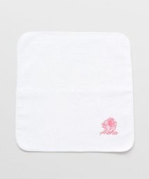 KAHIKO(カヒコ)/【Kahiko】Aloha ハイビスカス刺繍タオルハンカチ 4JGP1101/ホワイト