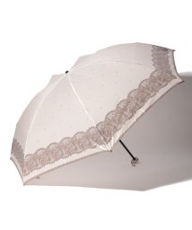 LANVIN Collection(umbrella)(ランバンコレクション（傘）)/LANVIN COLLECTION 折りたたみ傘 ”サテンレース”/ベージュ