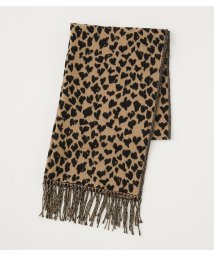 AZUL by moussy(アズールバイマウジー)/HEART LEOPARD STOLE/柄BEG5