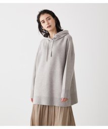 AZUL by moussy(アズールバイマウジー)/SIDE SLIT KNIT HOODIE/L/BEG1