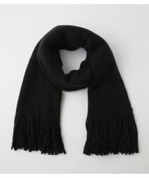 AZUL by moussy(アズールバイマウジー)/KNIT FRINGE MUFFLER/BLK