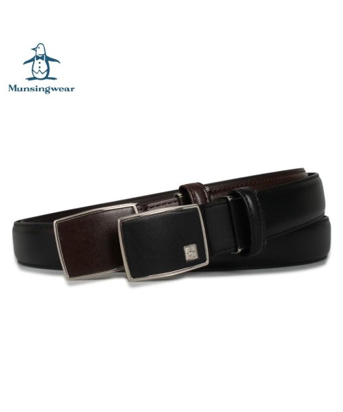 Munsingwear(マンシングウェア)/マンシングウェア Munsingwear ベルト レザーベルト メンズ 本革 LEATHER BELT ブラック ブラウン 黒 MUN－4505/ブラック