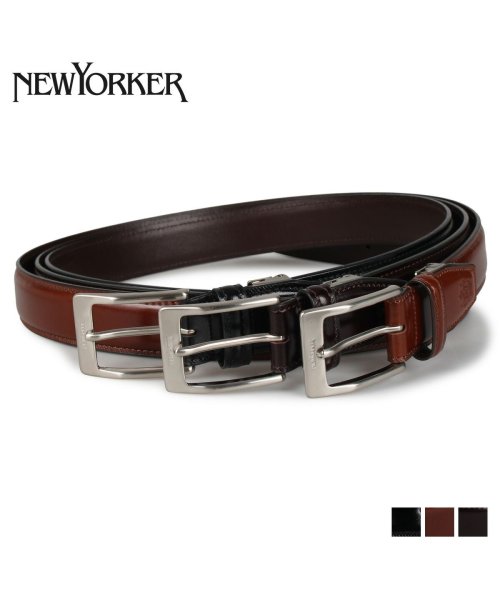 NEWYORKER(ニューヨーカー)/ニューヨーカー NEWYORKER ベルト レザーベルト メンズ 本革 LEATHER BELT ブラック ブラウン 黒 NY－8100120/ブラウン