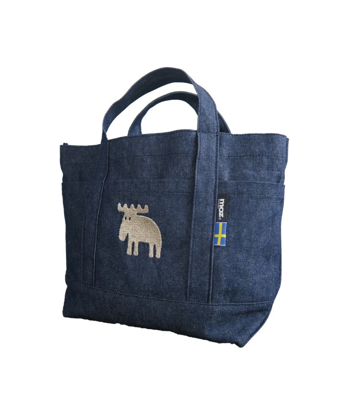 Moz デニムトートバッグ M ネイビー モズ Moz Magaseek Moz デニムトートバッグ M ネイビー モズ Moz Magaseek