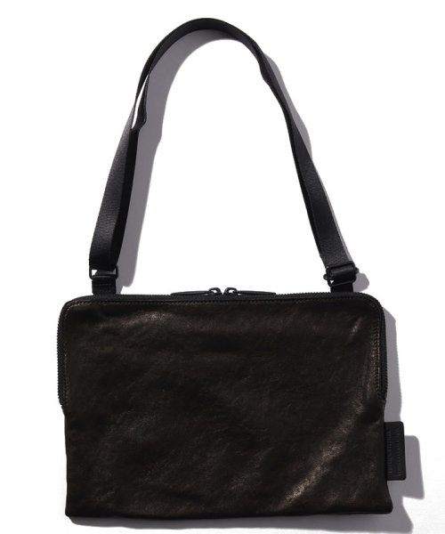 PATRICK STEPHAN(パトリックステファン)/Leather shoulder bag 'pouch'/ブラック