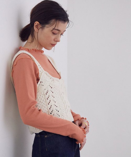 セール 秋まで使える セット対応 スプリングケーブル編みニットビスチェ マドモアゼル ロペ Mademoiselle Rope Magaseek