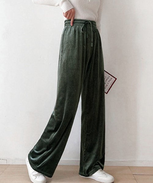 セール ベロアワイドパンツ レディース ミニミニストア Miniministore Magaseek