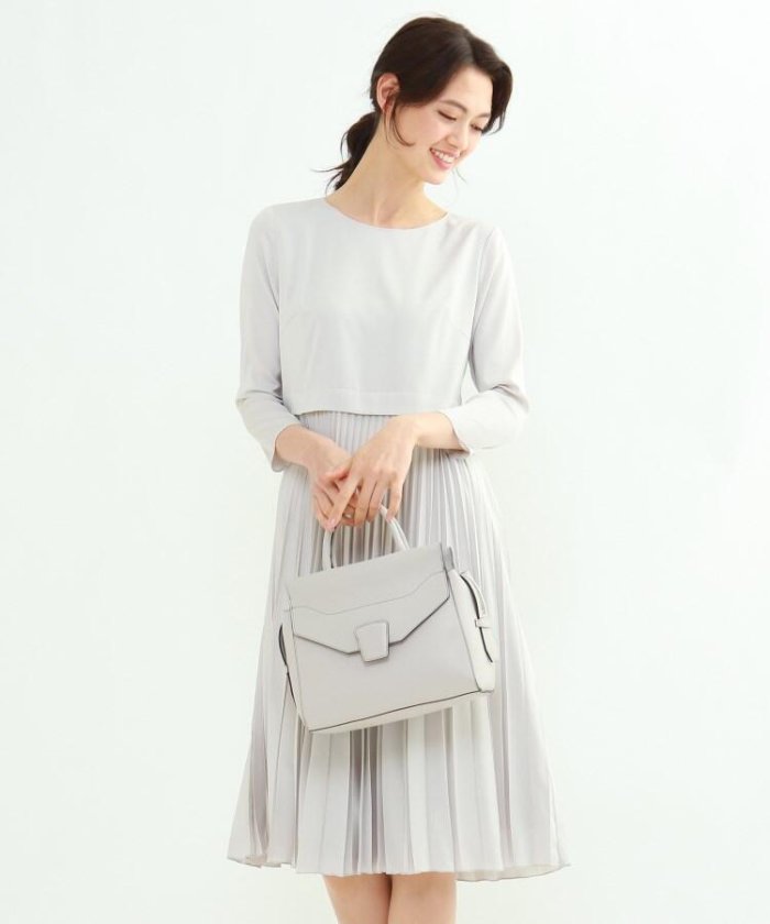 セール 60 Off クルーネックプリーツワンピース インディヴィ Indivi Magaseek