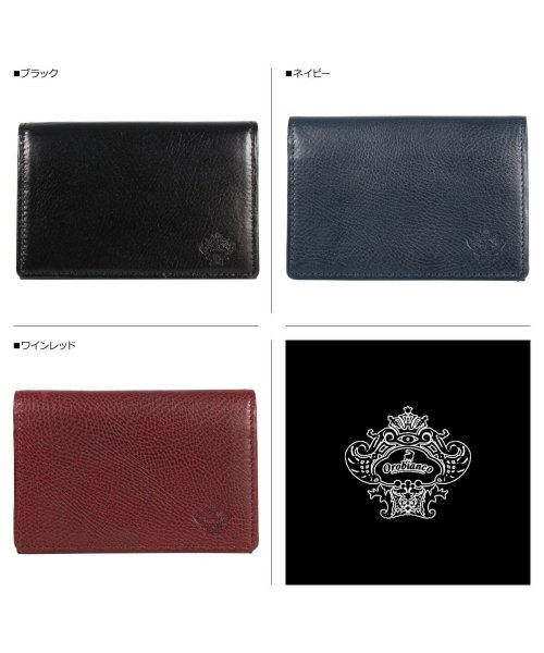 Orobianco(オロビアンコ)/オロビアンコ Orobianco カードケース 名刺入れ 定期入れ メンズ 本革 BUSINESS CARD HOLDER ブラック ネイビー ワイン レッド /ブラック