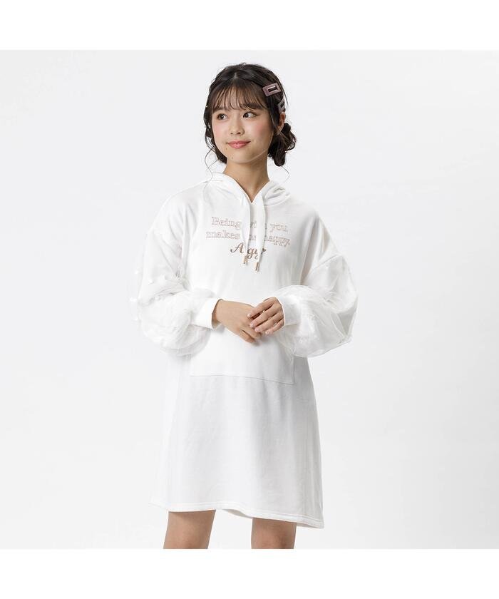 セール チェリー柄チュールトレーナーワンピ アルジー Algy Magaseek