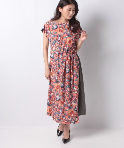 セール フラワーブロッキングワンピース ブージュルード Bou Jeloud Magaseek