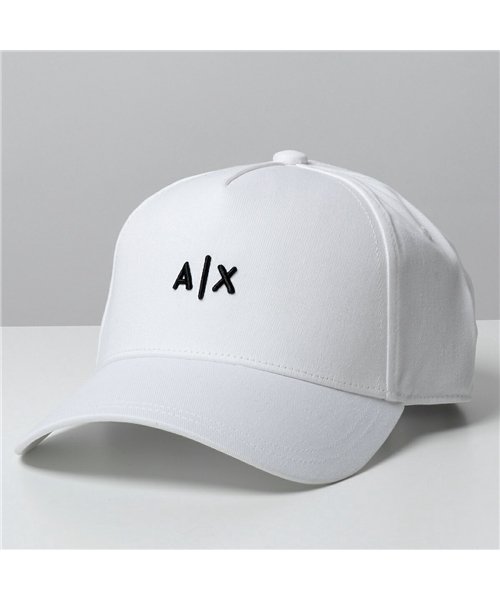 ARMANI EXCHANGE(アルマーニエクスチェンジ)/【ARMANI EXCHANGE(アルマーニ エクスチェンジ)】954112 CC571 ベースボールキャプ 帽子 立体ロゴ刺繍 54510/WHITE－BLA/ホワイト