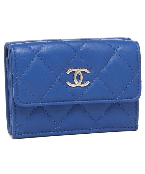 シャネル 折り財布 レディース マトラッセ Chanel Ap0094 B N07 ブルー シャネル Chanel Magaseek