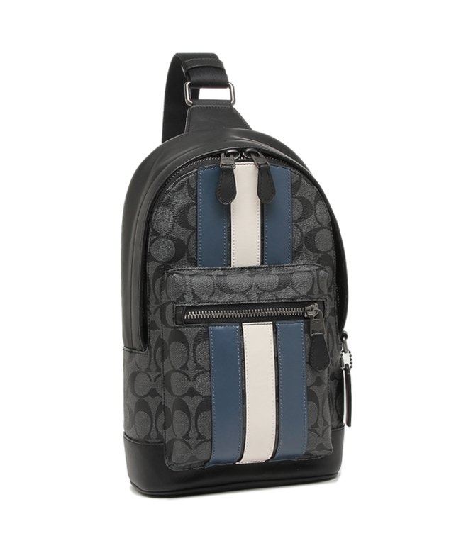 コーチ ボディバッグ ウエストバッグ アウトレット メンズ Coach 2999 Qboh0 チャコール デニム ホワイト コーチ Coach Magaseek