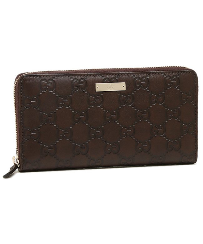 グッチ 財布 レディース Gucci A0v1g 19 グッチシマ メタルバー ラウンドファスナー長財布 チョコレート グッチ Gucci Magaseek