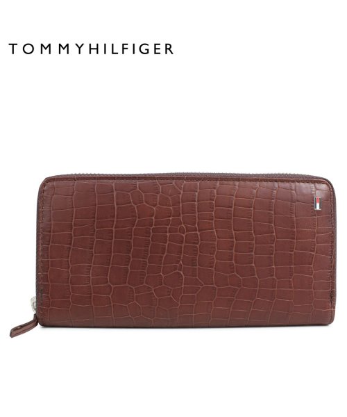 TOMMY HILFIGER(トミーヒルフィガー)/トミーヒルフィガー TOMMY HILFIGER 財布 長財布 ラウンドファスナー メンズ レザー WALLET ダークブラウン 31TL400003－200/ダークブラウン