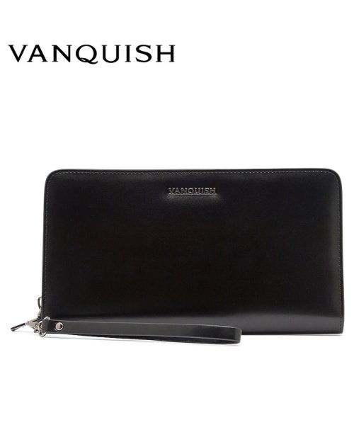 ヴァンキッシュ Vanquish ヴァンキッシュ Vanquish パスポートケース パスケース カードケース メンズ ラウンドファスナー 本革 Passport Case ブラック 黒 Vqm Magaseek