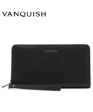 VANQUISH/ヴァンキッシュ VANQUISH パスポートケース パスケース カードケース メンズ ラウンドファスナー 本革 PASSPORT CASE ブラック 黒 VQM/503467133
