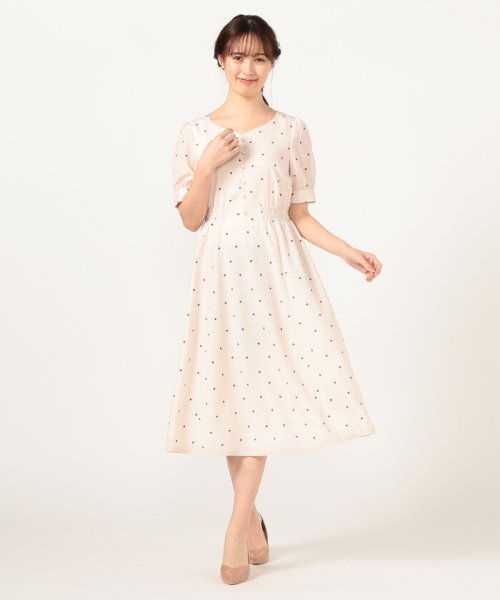 セール ハートプリントフレアーワンピース レッセ パッセ Laisse Passe Magaseek