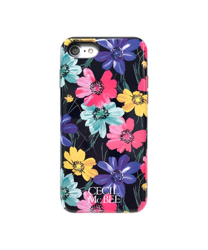 Iphone Se3 ケース セシルマクビー Cecilmcbee スイートピーblack スタンドミラー付きカード収納背面ケース Iphone Se2 ケース エムファクトリー Mーfactory Magaseek