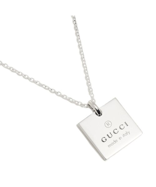 グッチ Gucci ネックレス アクセサリー Gucci グッチ J8400 8106 スクエアタグ ネックレスシルバー メンズ レディース グッチ Gucci Magaseek