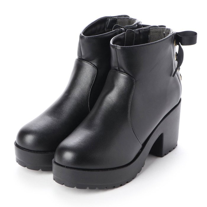 7 5cm ヒール バックリボン ショートブーツ アタガール Atta Girl Magaseek