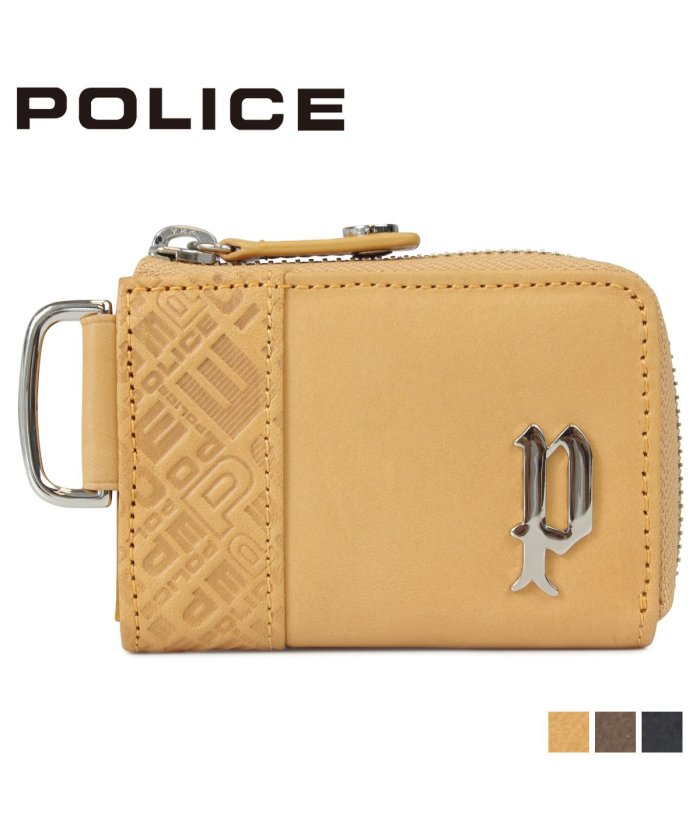 クーポン開催中 ポリス Police 財布 小銭入れ コインケース メンズ ラウンドファスナー レザー Circuit Coin Purse ブラック グレー キャメル 黒 P ポリス Police Magaseek