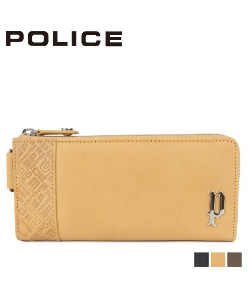ポリス Police 財布 長財布 メンズ L字ファスナー レザー Circuit Long Wallet ブラック グレー キャメル 黒 Pa 6103 ポリス Police Magaseek