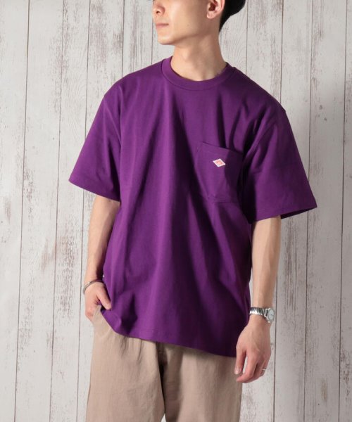 GLOSTER(GLOSTER)/【DANTON/ダントン】ポケットTシャツ #JD－9041/ライトパープル