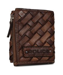 POLICE/ポリス POLICE 財布 三つ折り メッシュ メンズ 本革 TRI－FOLD WALLET ブラック ネイビー ブラウン 黒 PA－70303/503349995