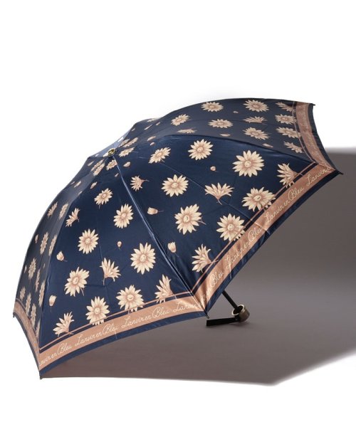 LANVIN en Bleu(umbrella)(ランバンオンブルー（傘）)/LANVIN ec Bleu（ランバンオンブルー）　折りたたみ傘　マーガレット/ネイビーブルー