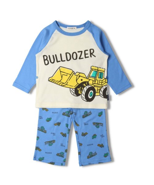 子供服 Kids Foret キッズフォーレ 恐竜 ブルドーザー働く車男の子長袖パジャマ 90cm 140cm B キッズフォーレ Kids Foret Magaseek